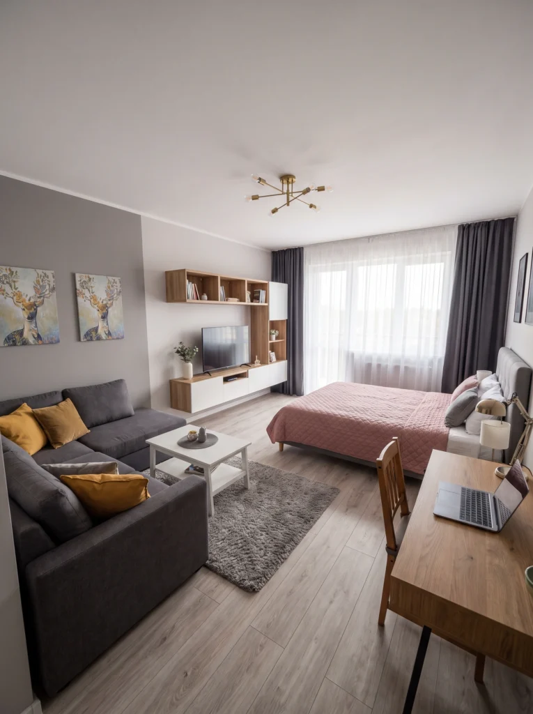 Studio Apartment Ideas for Creatives Who Need a Work Zone