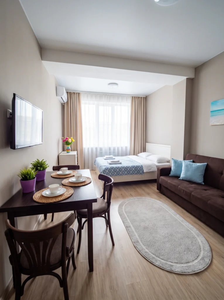 Studio Bed And Couch Layout Ideas