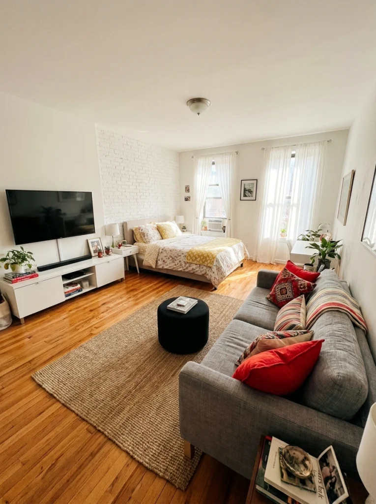 Living in a Studio Apartment? Here's How to Pick a Rug Color