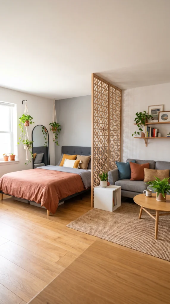 Cozy Studio Apartment Ideas with a Separate Sleep Zone