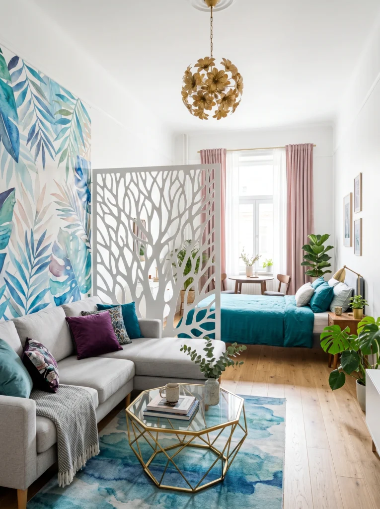 Cozy Studio Apartment Ideas with a Separate Sleep Zone