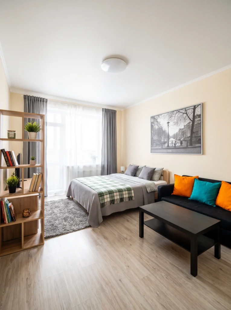 Studio Bed And Couch Layout Ideas