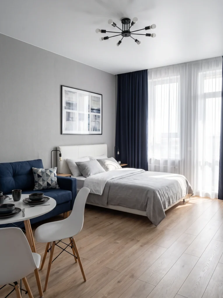 Cozy Studio Apartment Ideas When You Can't Separate the Bed