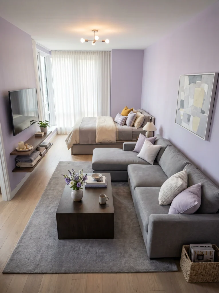 Bed and Couch in One Room Ideas 