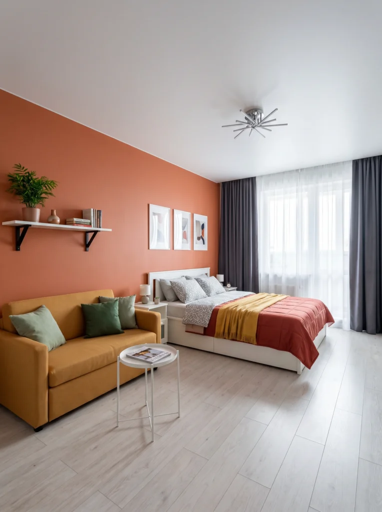 Living in a Studio Apartment Here's How to Pick a Sofa Color