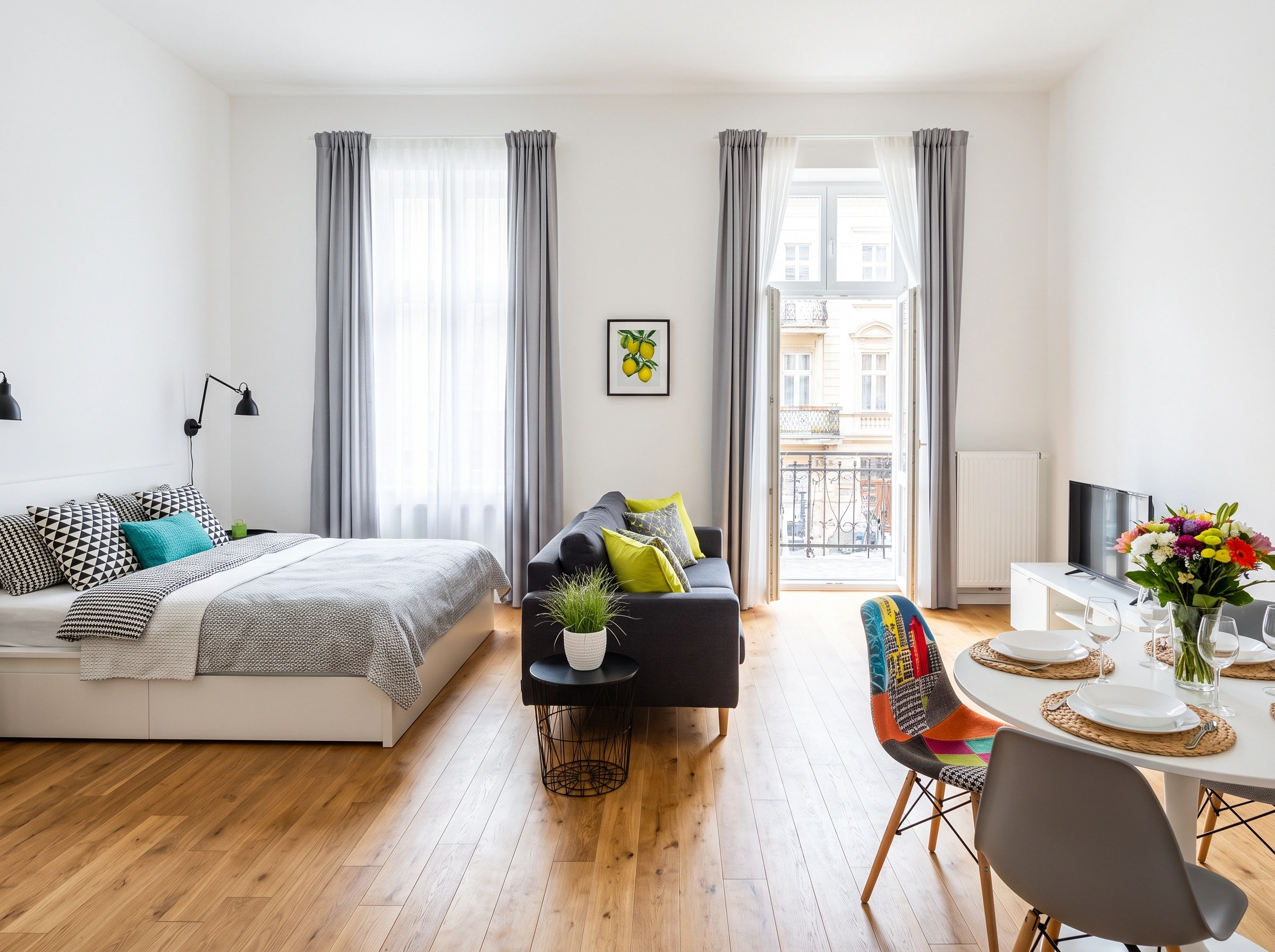 Living in a Studio Apartment Here's How to Pick a Sofa Color