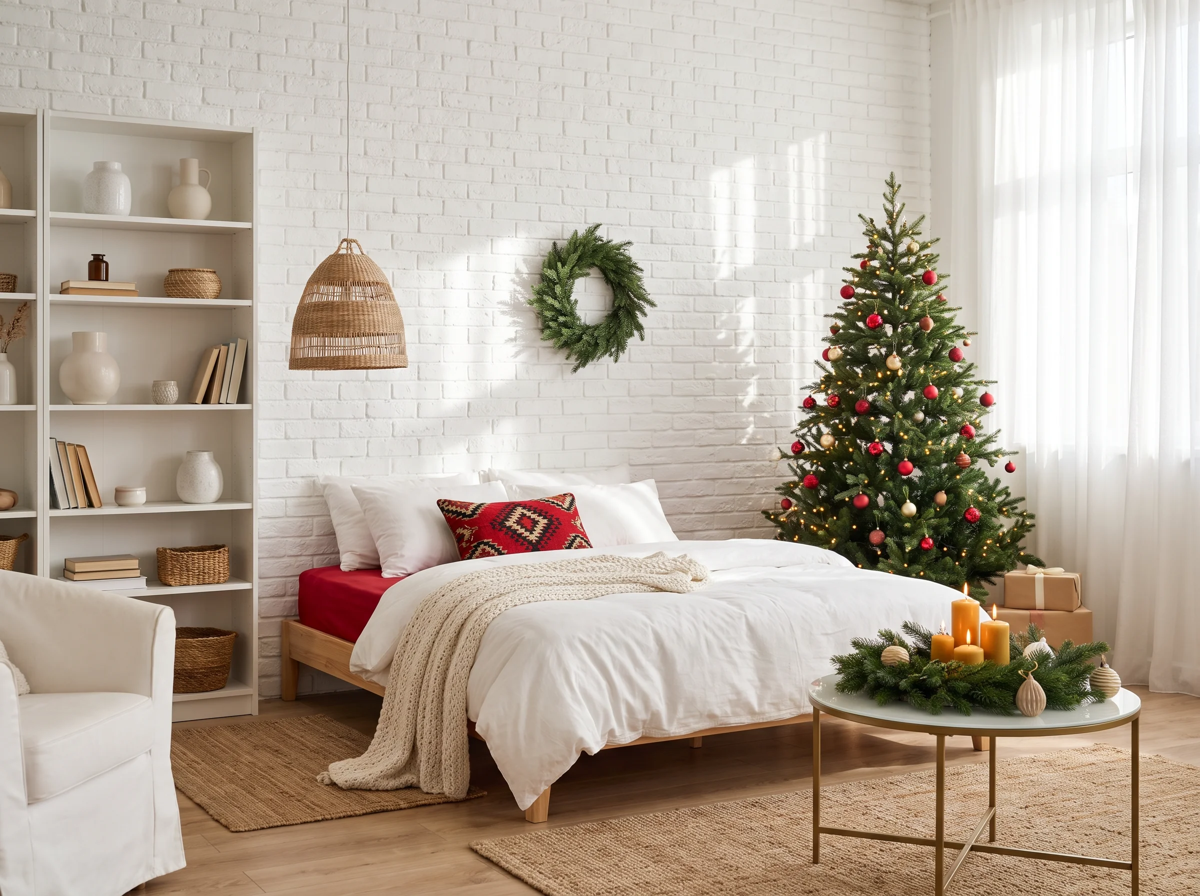 Elegant Christmas Bedroom Decor Ideas