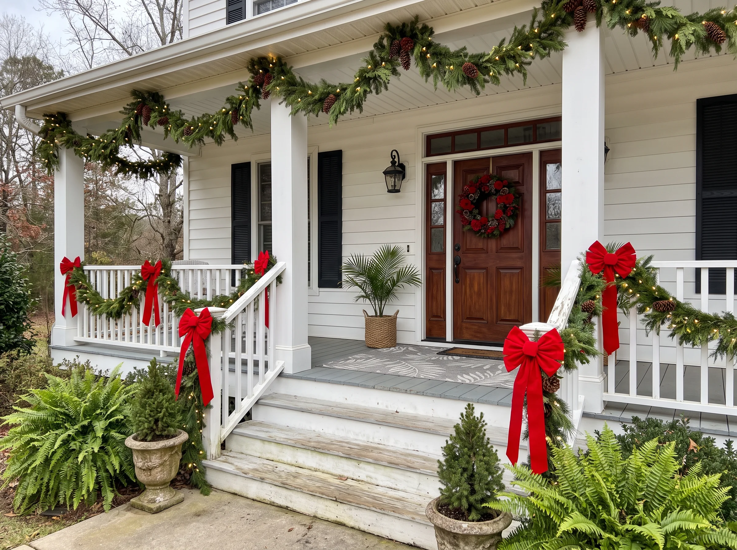 Festive Front Porch Christmas Decor Ideas