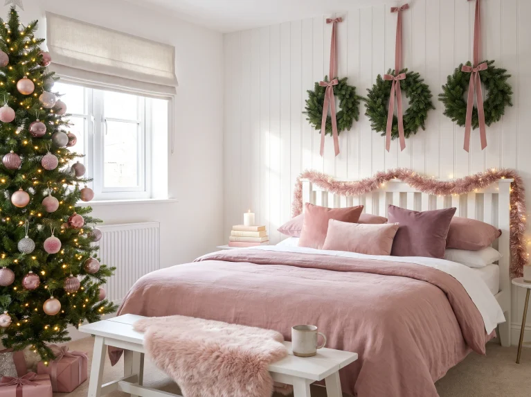 Pink Christmas Bedroom Ideas