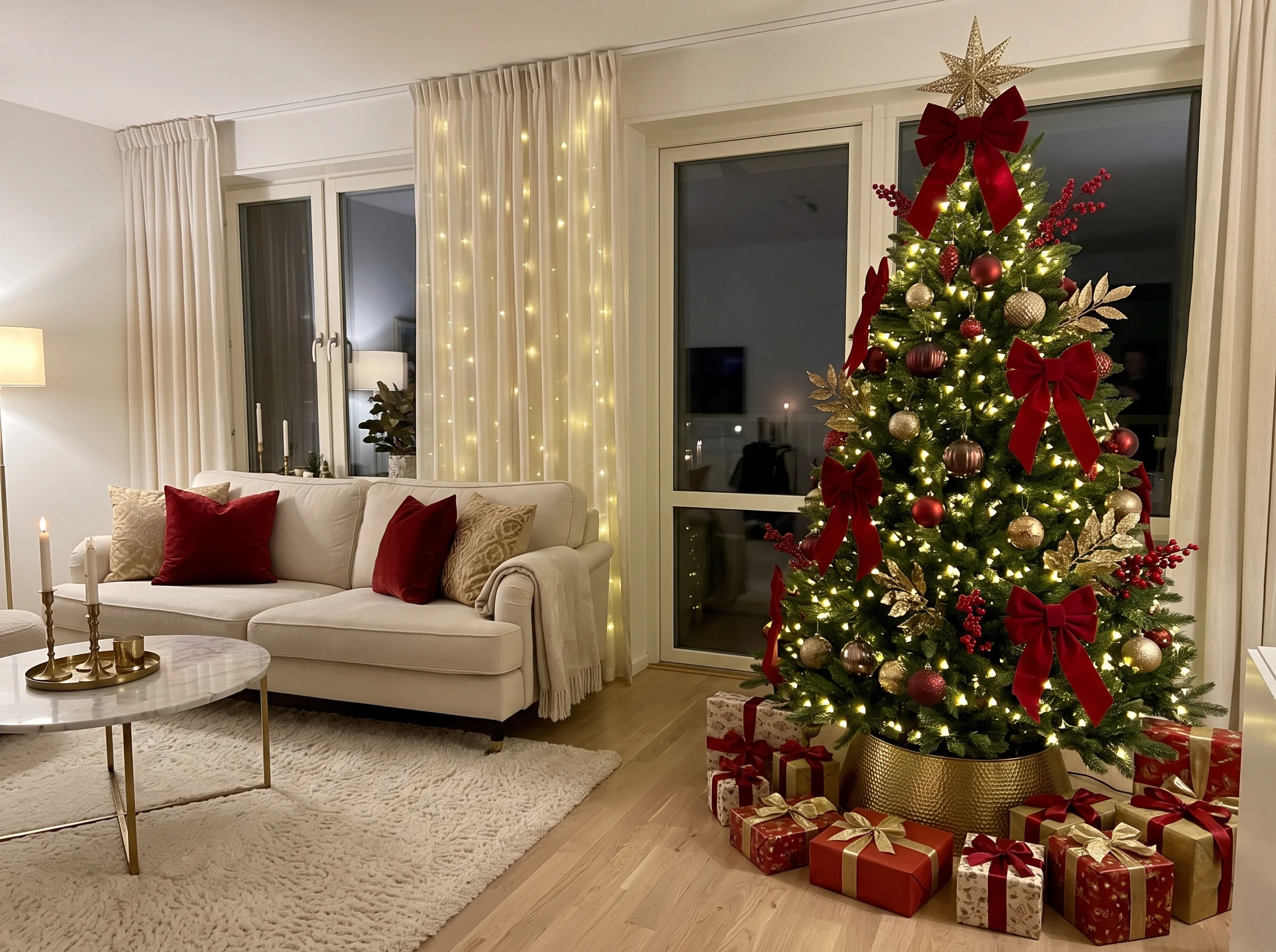 Red and Gold Christmas Tree Ideas