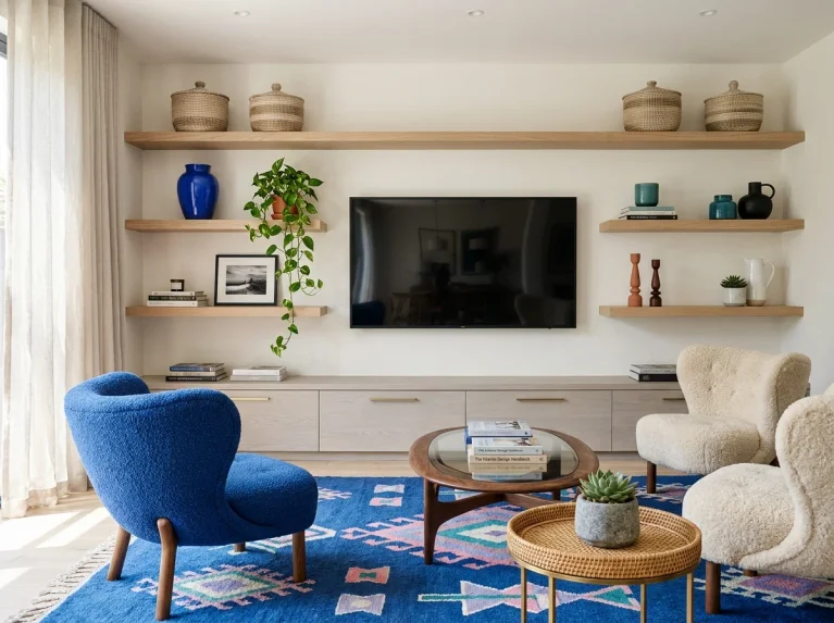 Small TV Wall Design Ideas for Living Rooms