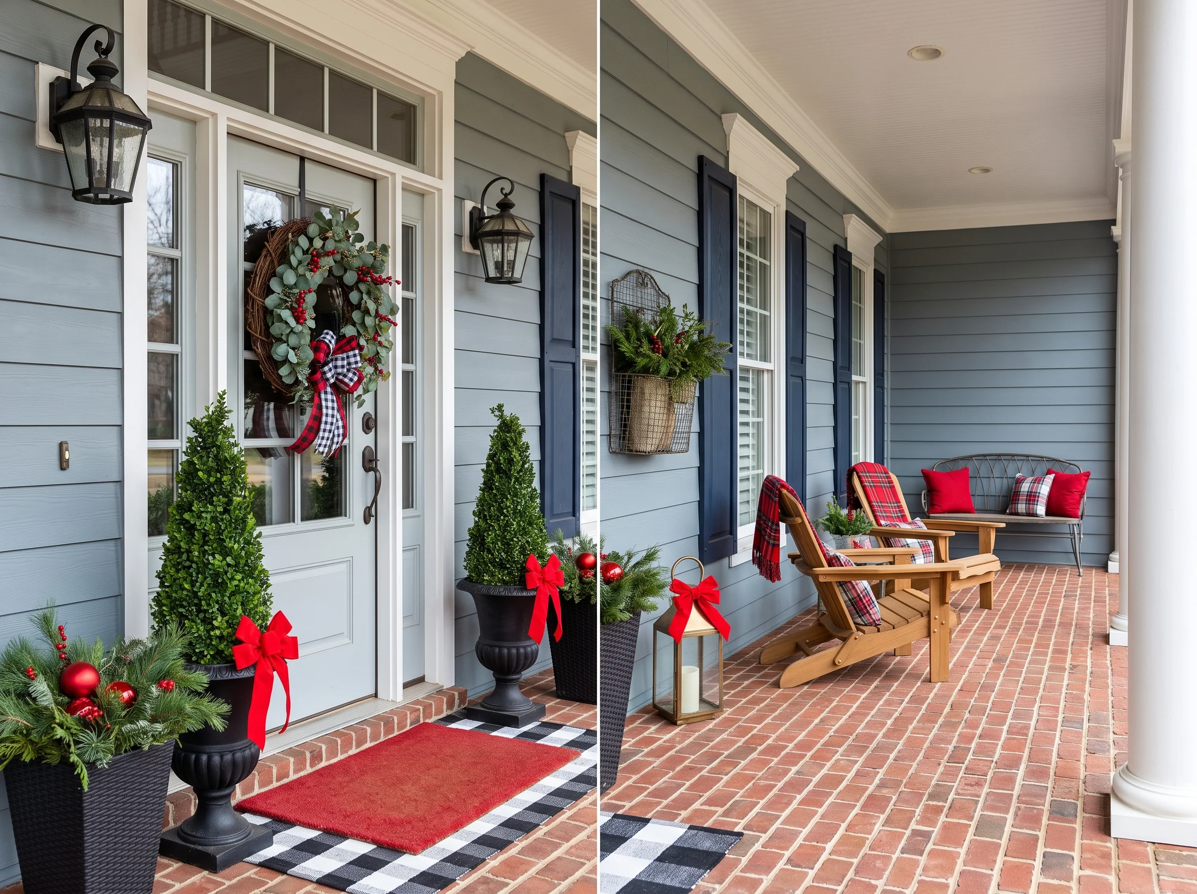Warm and Welcoming Front Porch Christmas