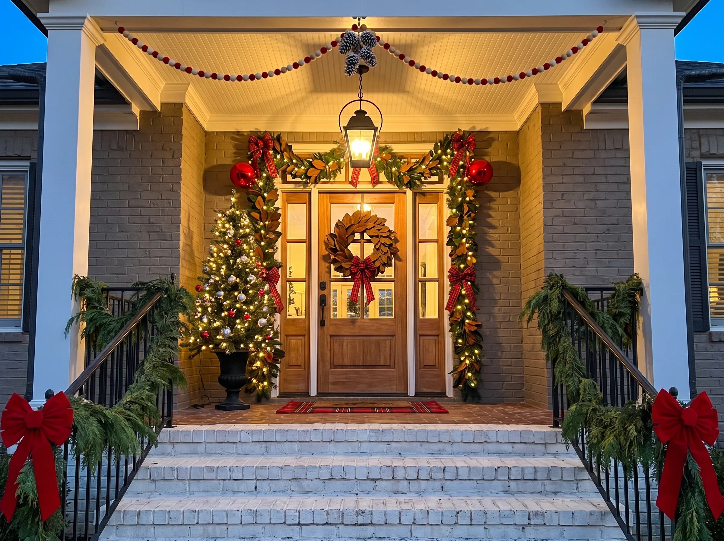 Welcoming Front Porch Christmas Decor Ideas
